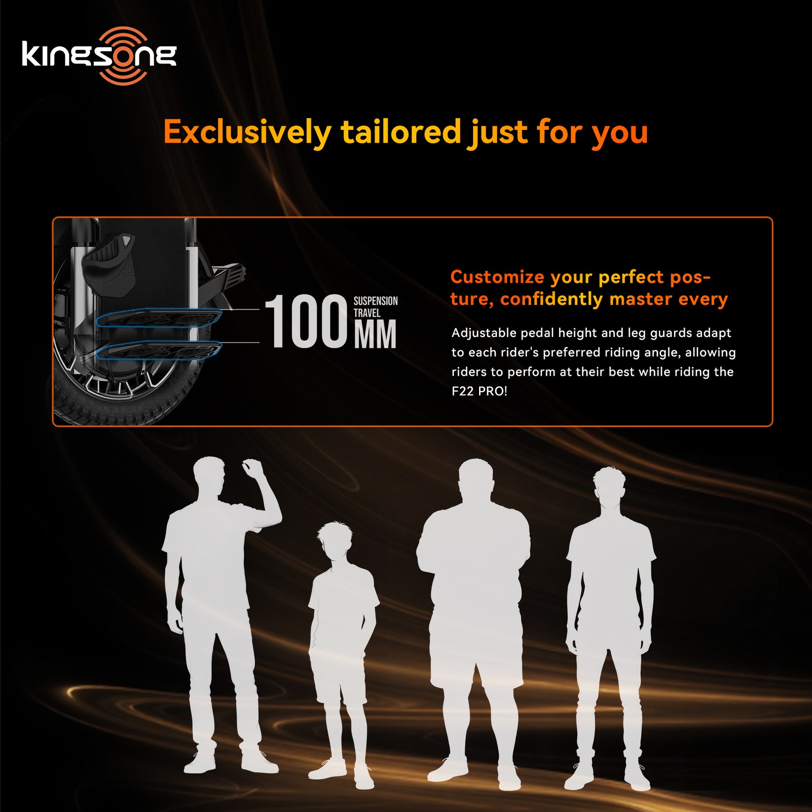 KINGSONG F22 PRO Electric Unicycle 5500W 80MPH 20′ Off-Road E Unicycle 112 Miles