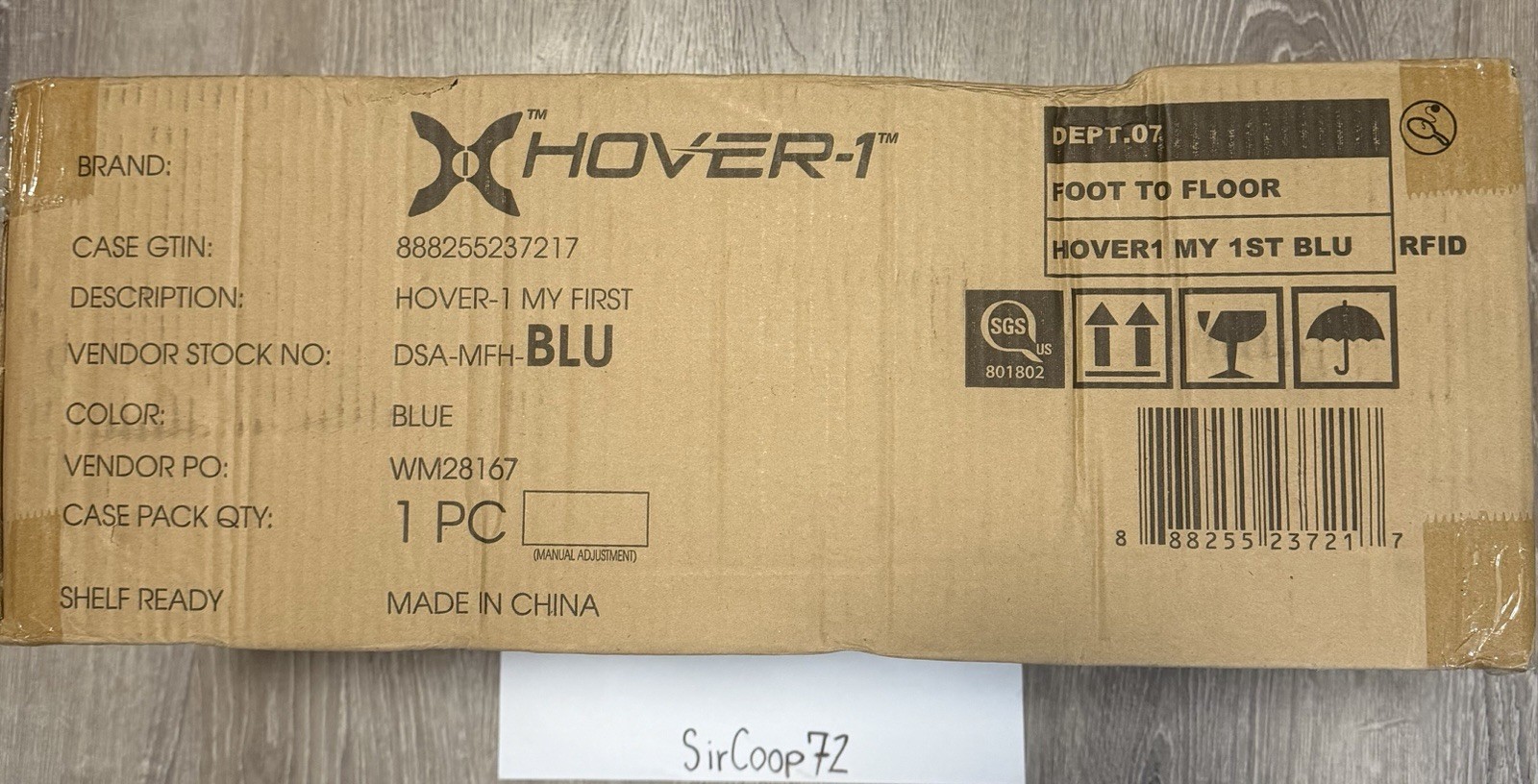 Hover-1 My First Hoverboard Kids Electric Self Balancing Scooter Blue 150W LED