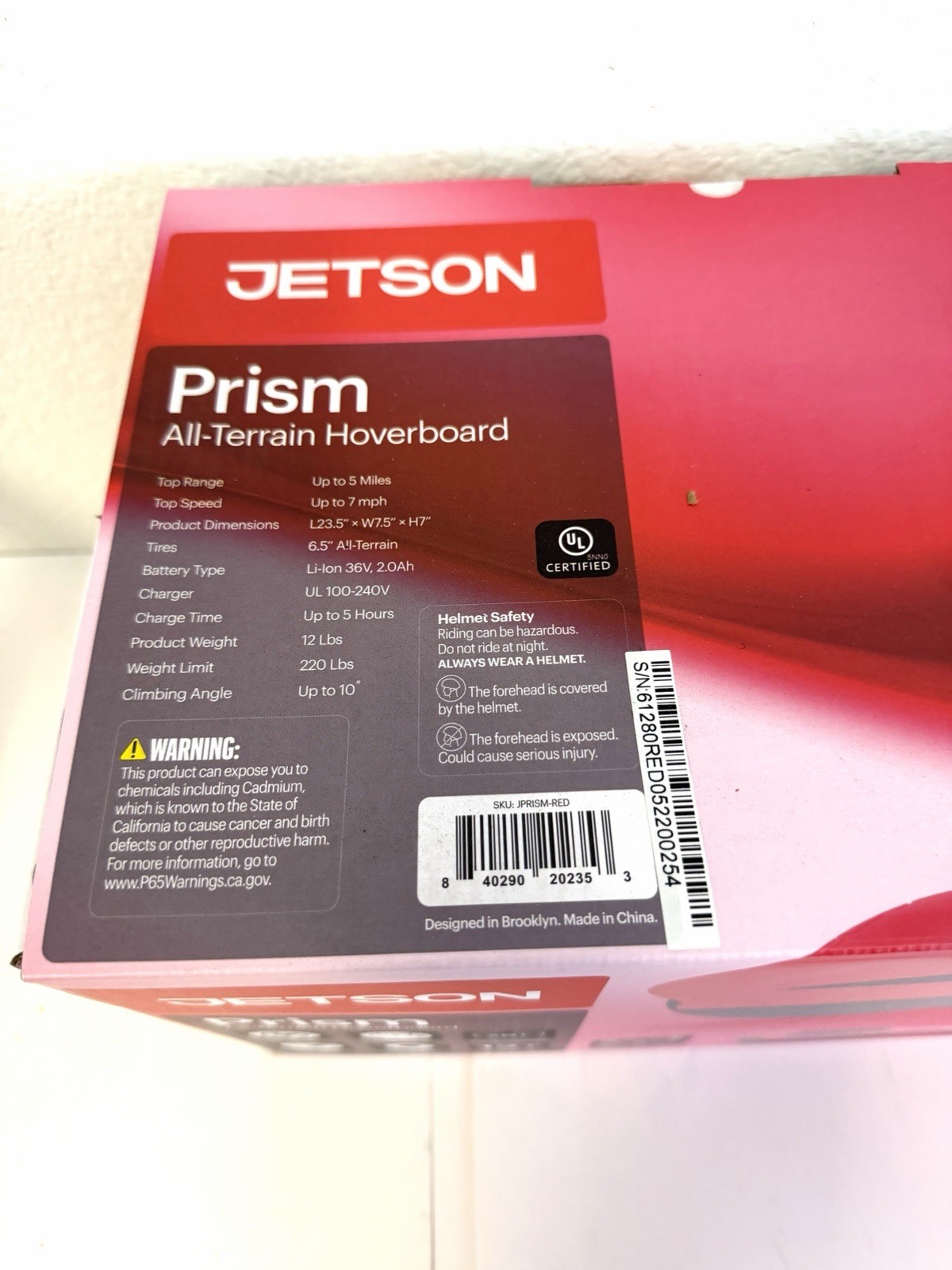 Brand New Jetson Prism All-Terrain Hoverboard