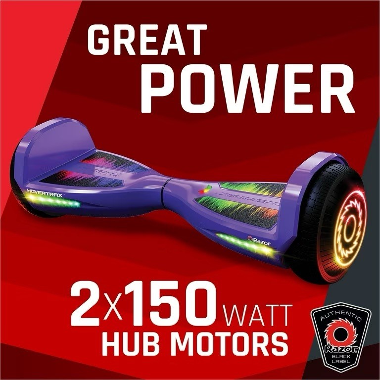 Razor Hovertrax Scooter Purple 9 mph 176 lb Multi-Color LEDs ✨