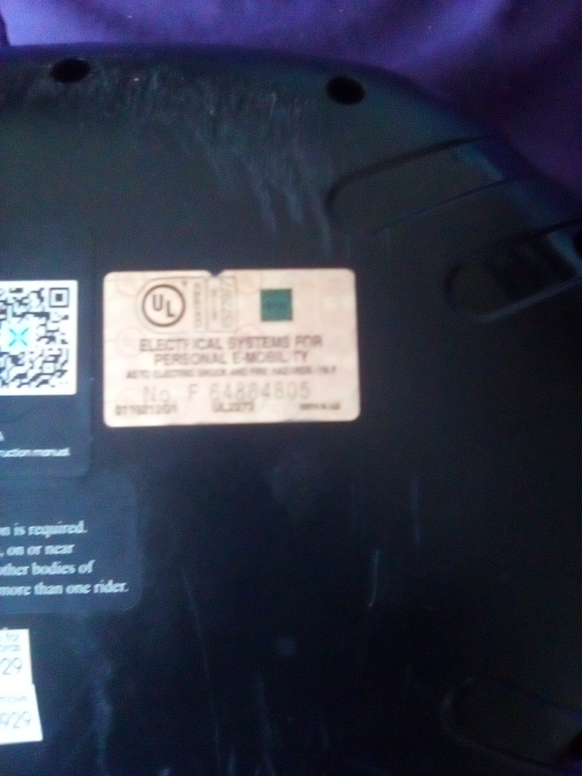 2 hoverboard UL Certified 2272 Black Can Show Documents If Needed F 6491377