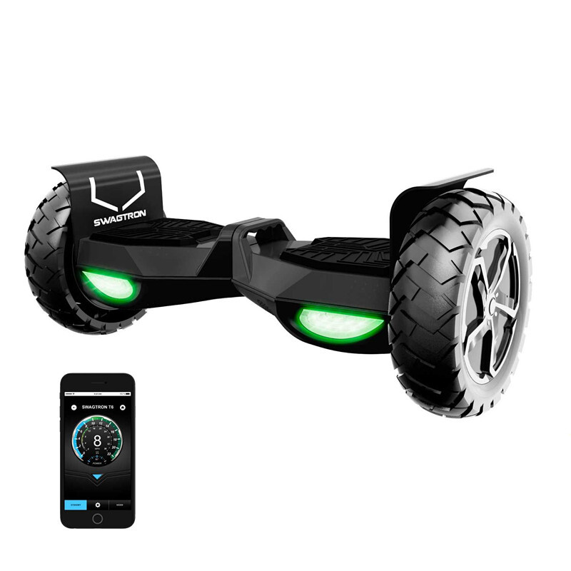 Swagtron T6 Adults Off Road 10″ Hoverboard Bluetooth 420 lb Weight Limit UL2272