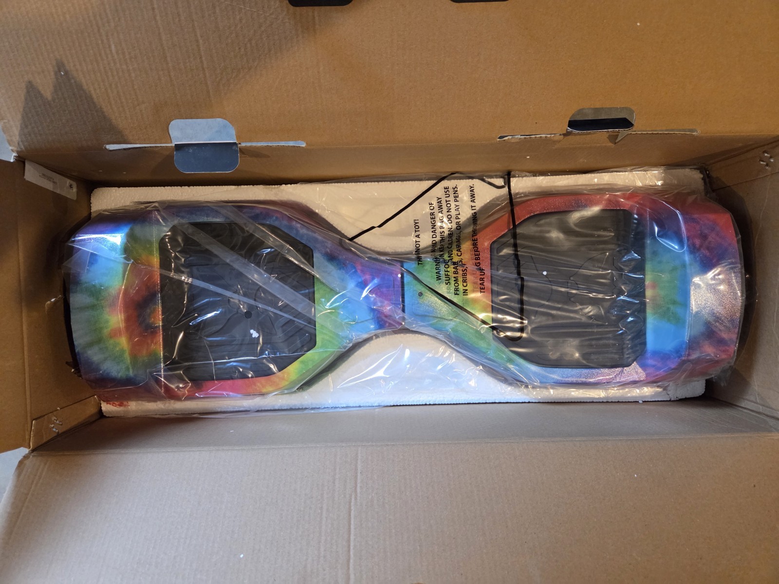 Hover-1 Rebel Hoverboard Rainbow Tie Dye LED Wheels Bluetooth 6 MPH New