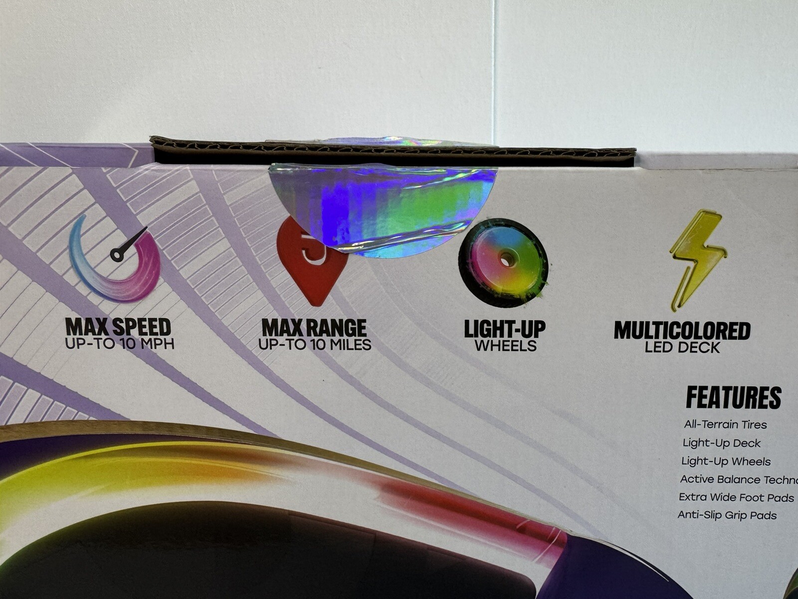 Jetson Sphere Light-Up Hoverboard Model JSPHER-TEL Purple All Terrain Wheels