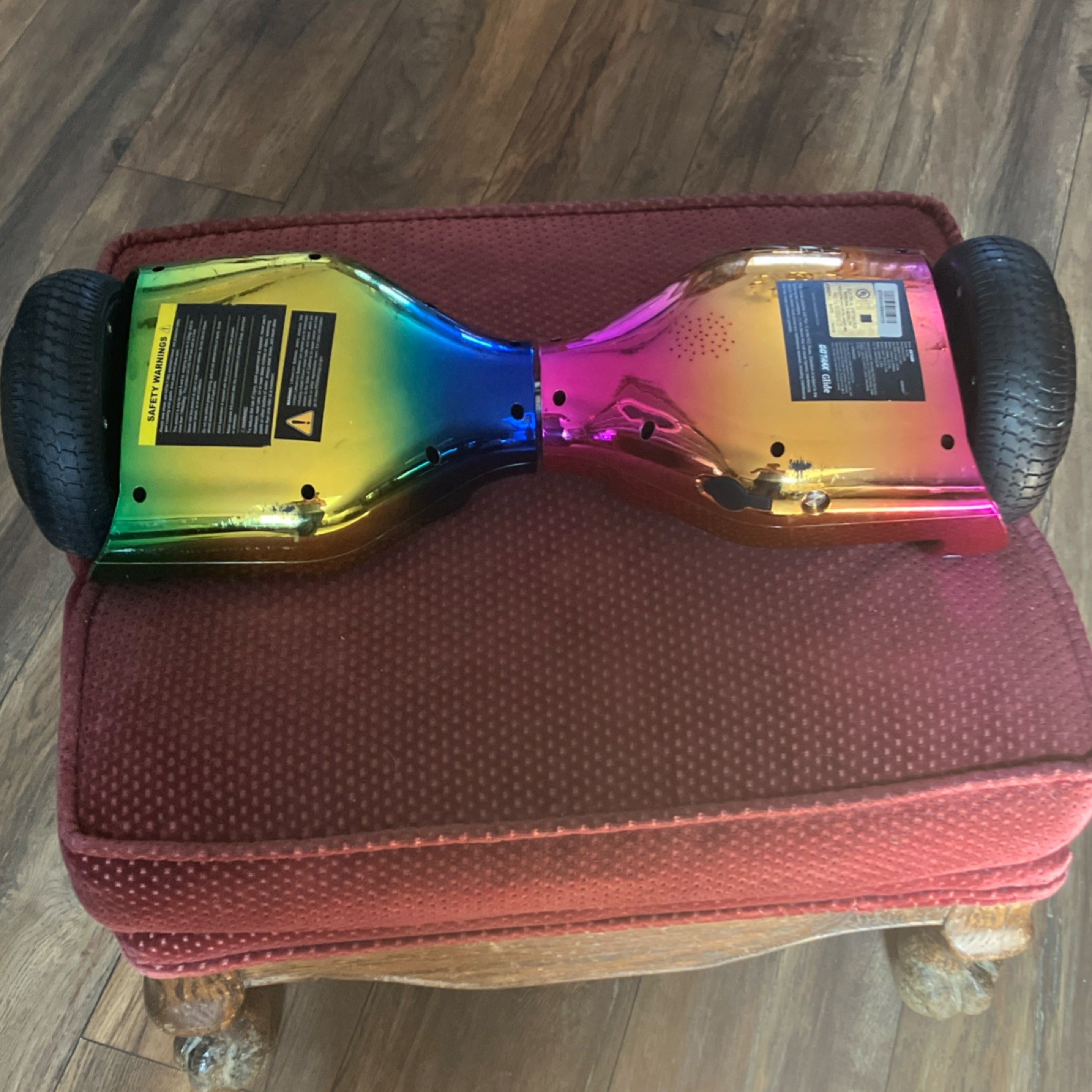GoTrax Glide Self-Balancing Scooter Rainbow Multicolor 6.2mph 176lbs Capacity