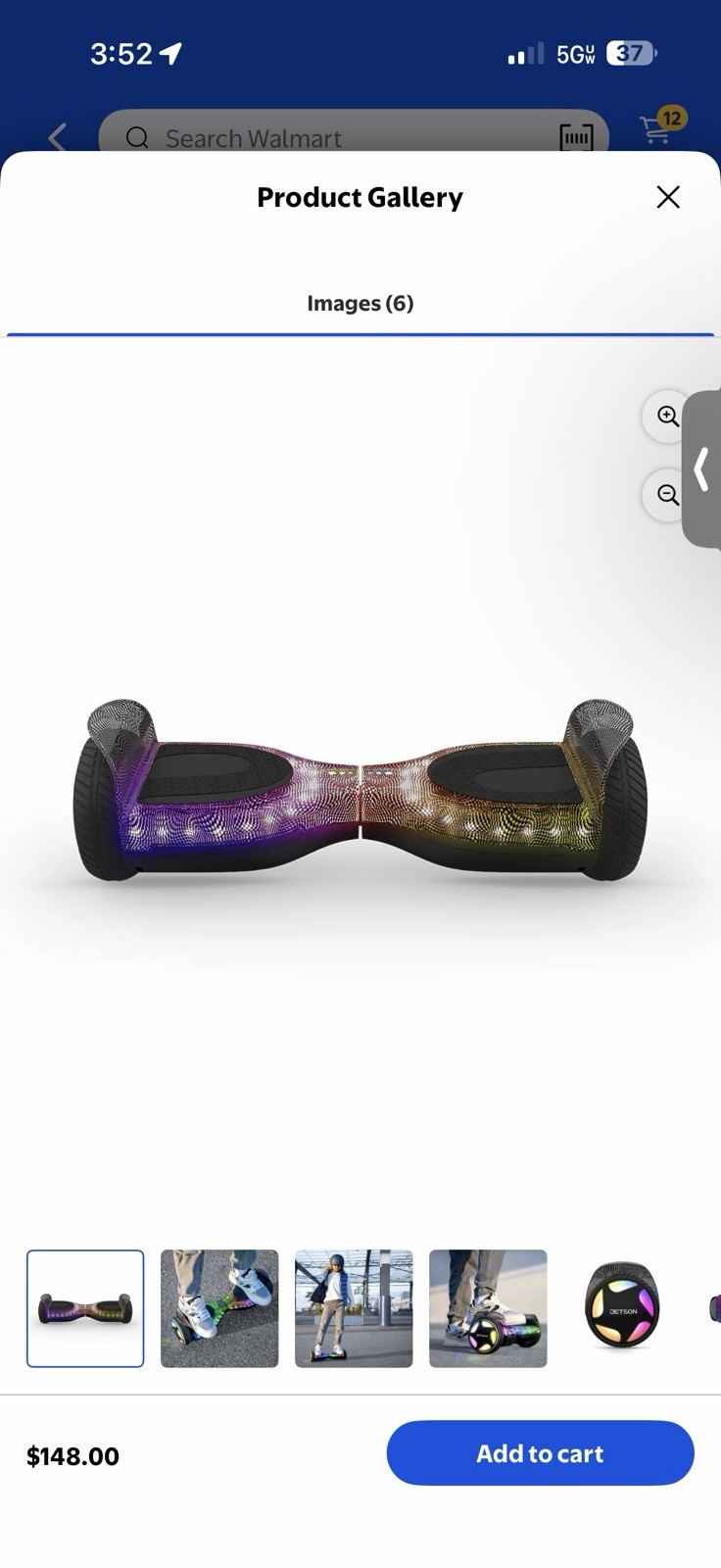 Jetson Lyra Self Balancing Hoverboard, Light-Up Rims, Bluetooth