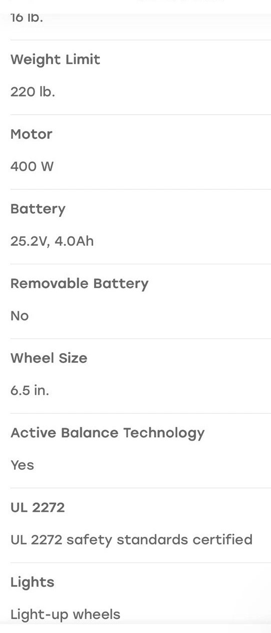 Jetson Rave Hoverboard Self-Balancing Scooter Bluetooth LED Light-Up Wheels