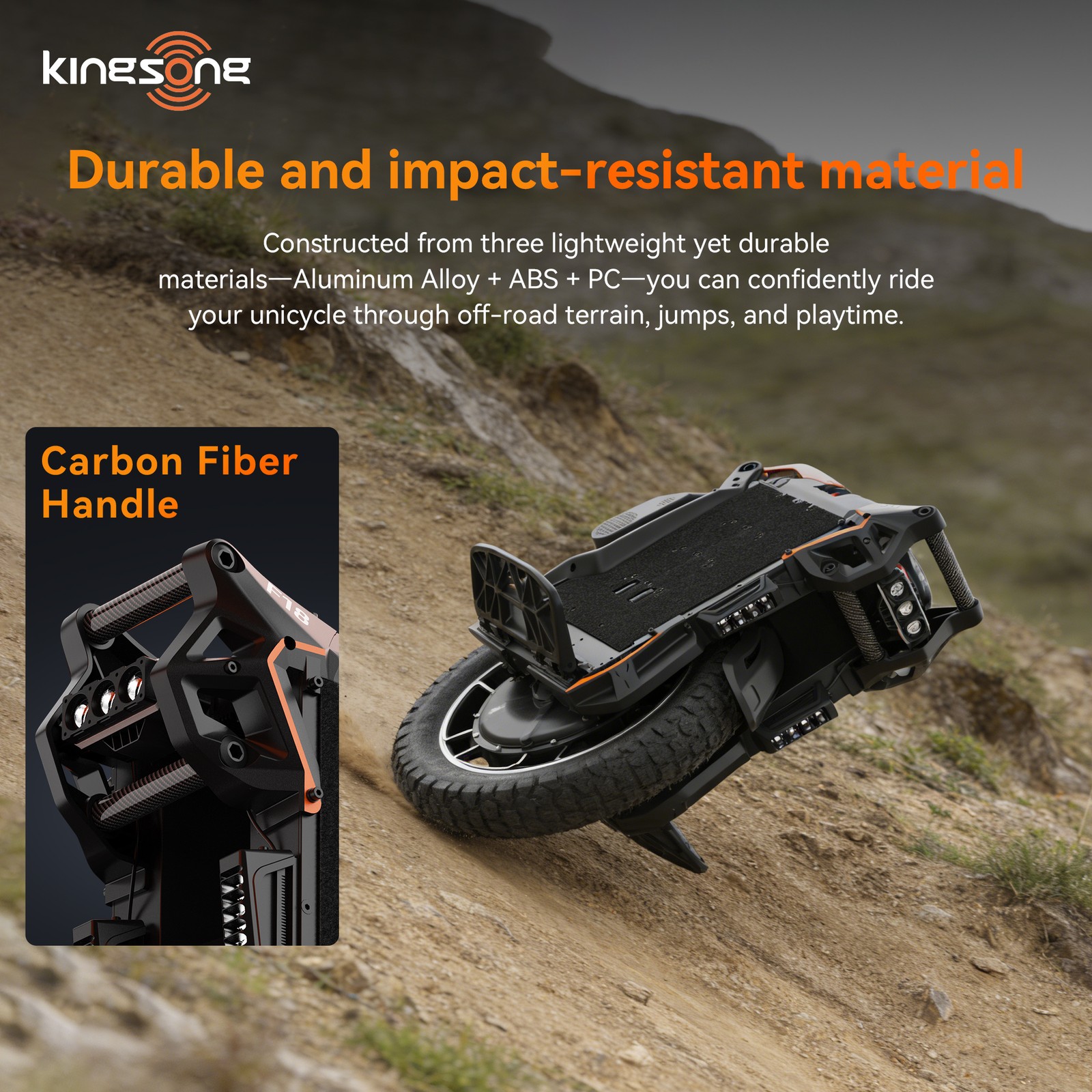 KINGSONG F18 Electric Unicycle for Adults Off-road One Wheel with 3h Fast Charge