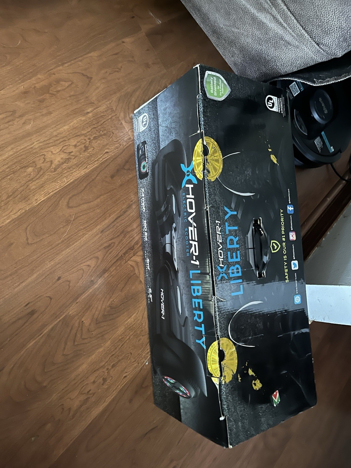 Hover-1 Liberty Self Balancing Scooter Black Multicolor LED Wheels 7.4mph 3mi