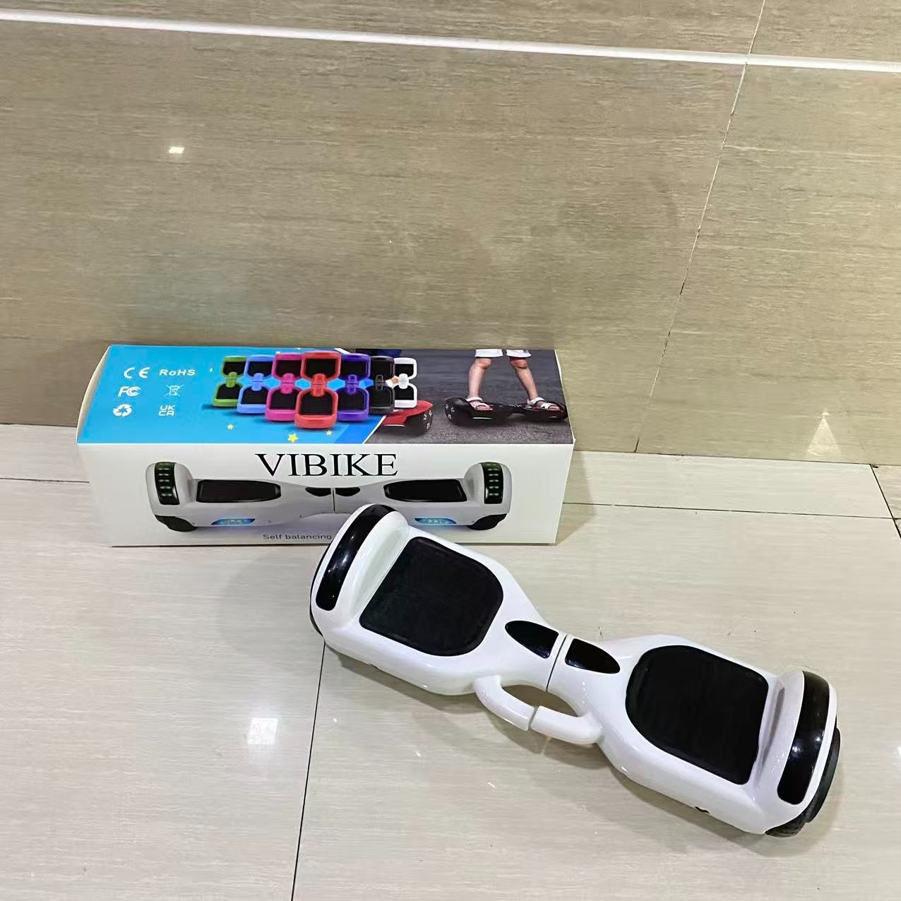VIBIKE Self Balancing Electric Scooter, 6.5” Two-Wheel Hoverboard with LED Light
