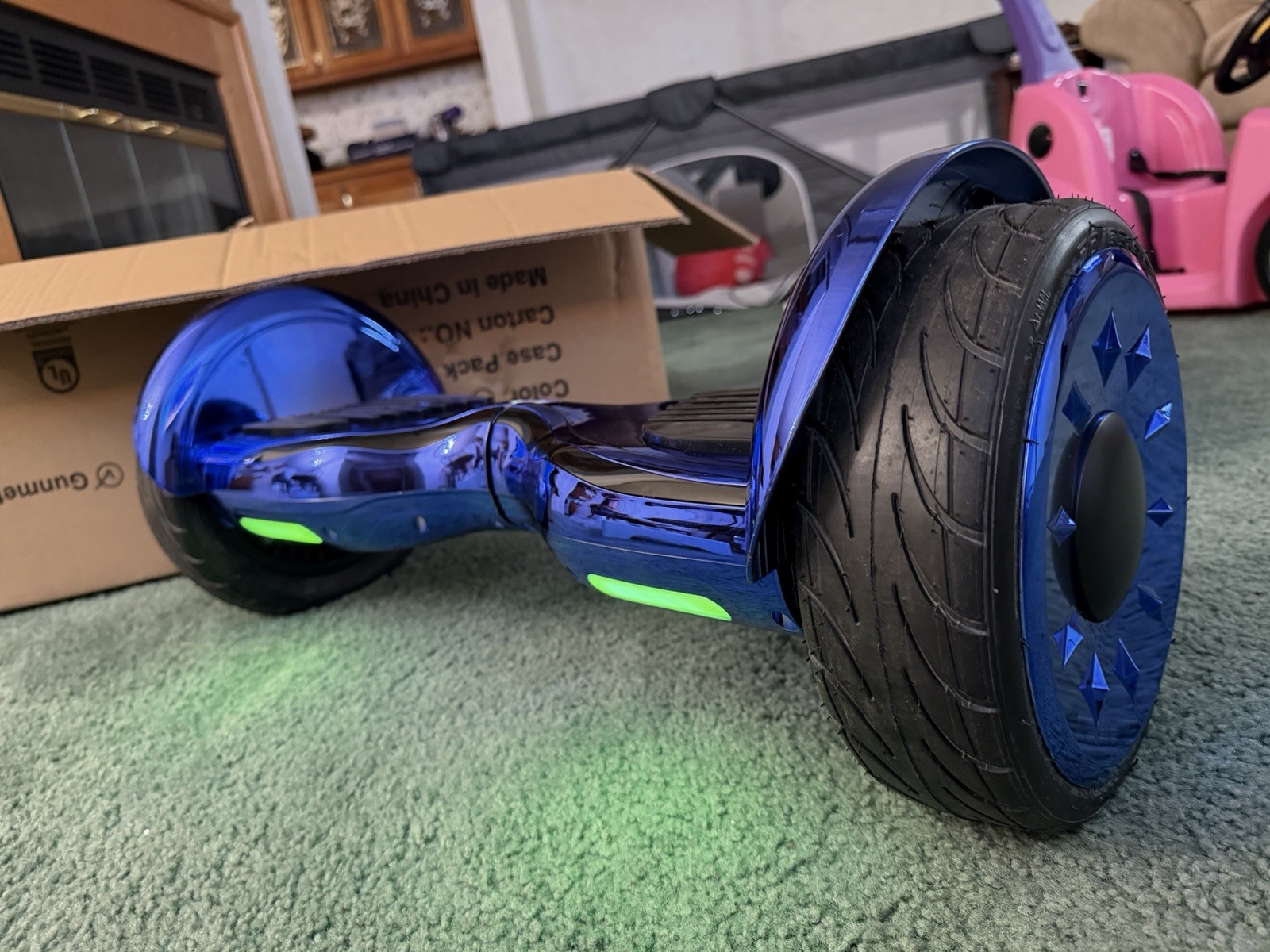 Blue Self Balancing Scooter Hoverboard w/ Bluetooth, LED Lights, 8mph