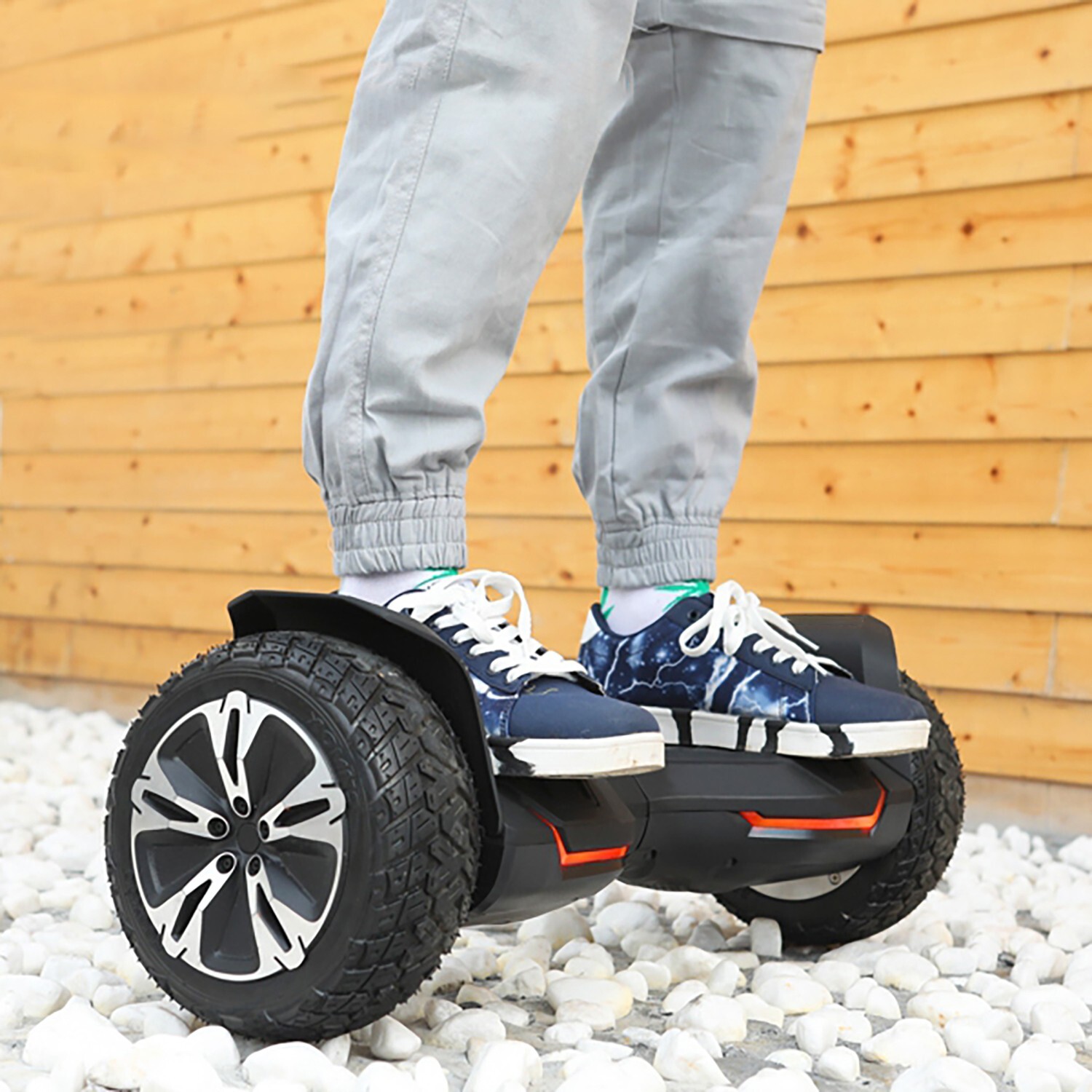 Gyroor Warrior All Terrain Self-Balancing Scooter Bluetooth Speaker LED Lights