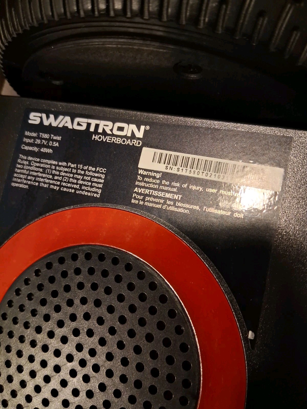 Black Swagtron T580 Twist. Open Box, But Was Tested Once. Free Shipping.