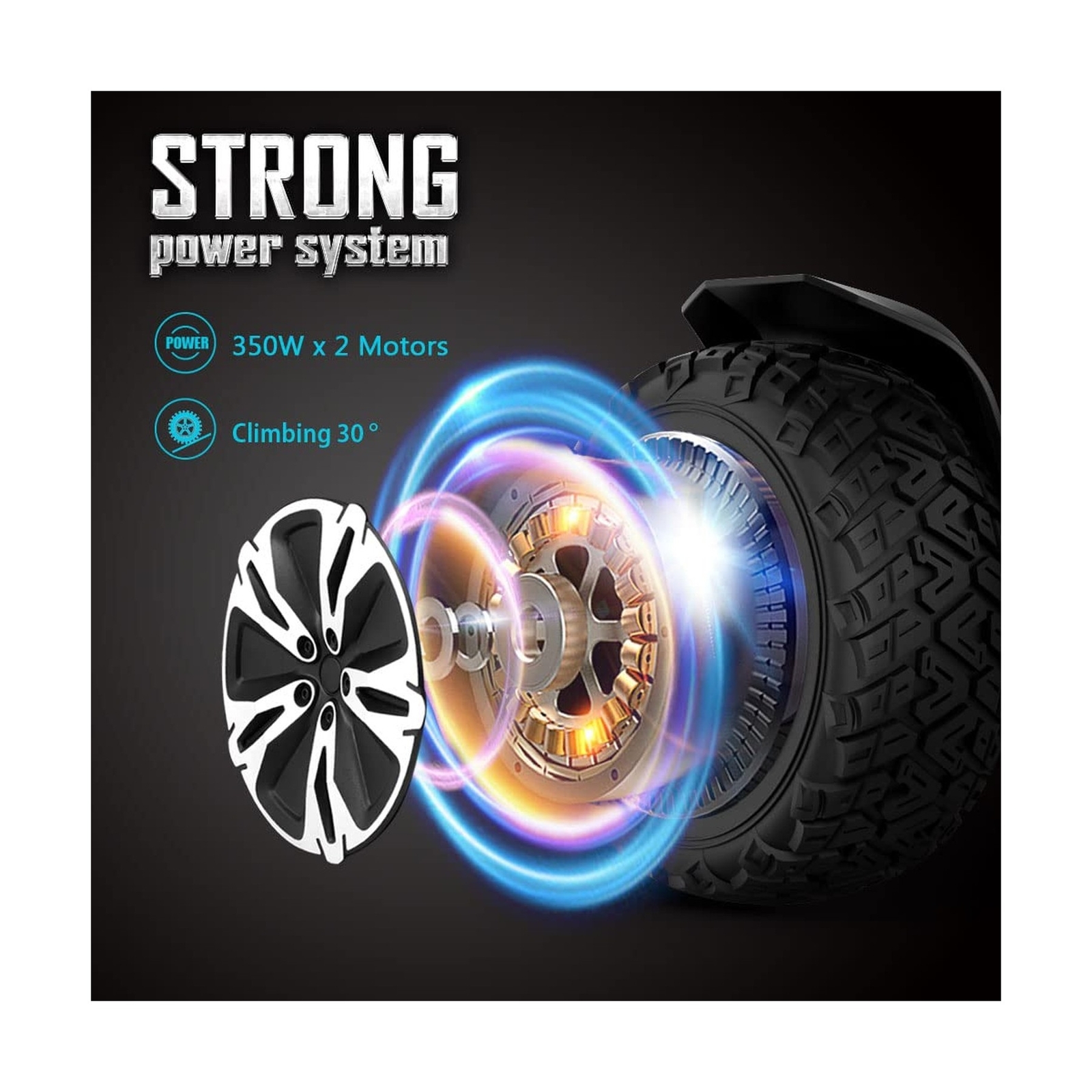 Gyroor Warrior 8.5 inch All Terrain Off Road Hoverboard with Bluetooth Speake…