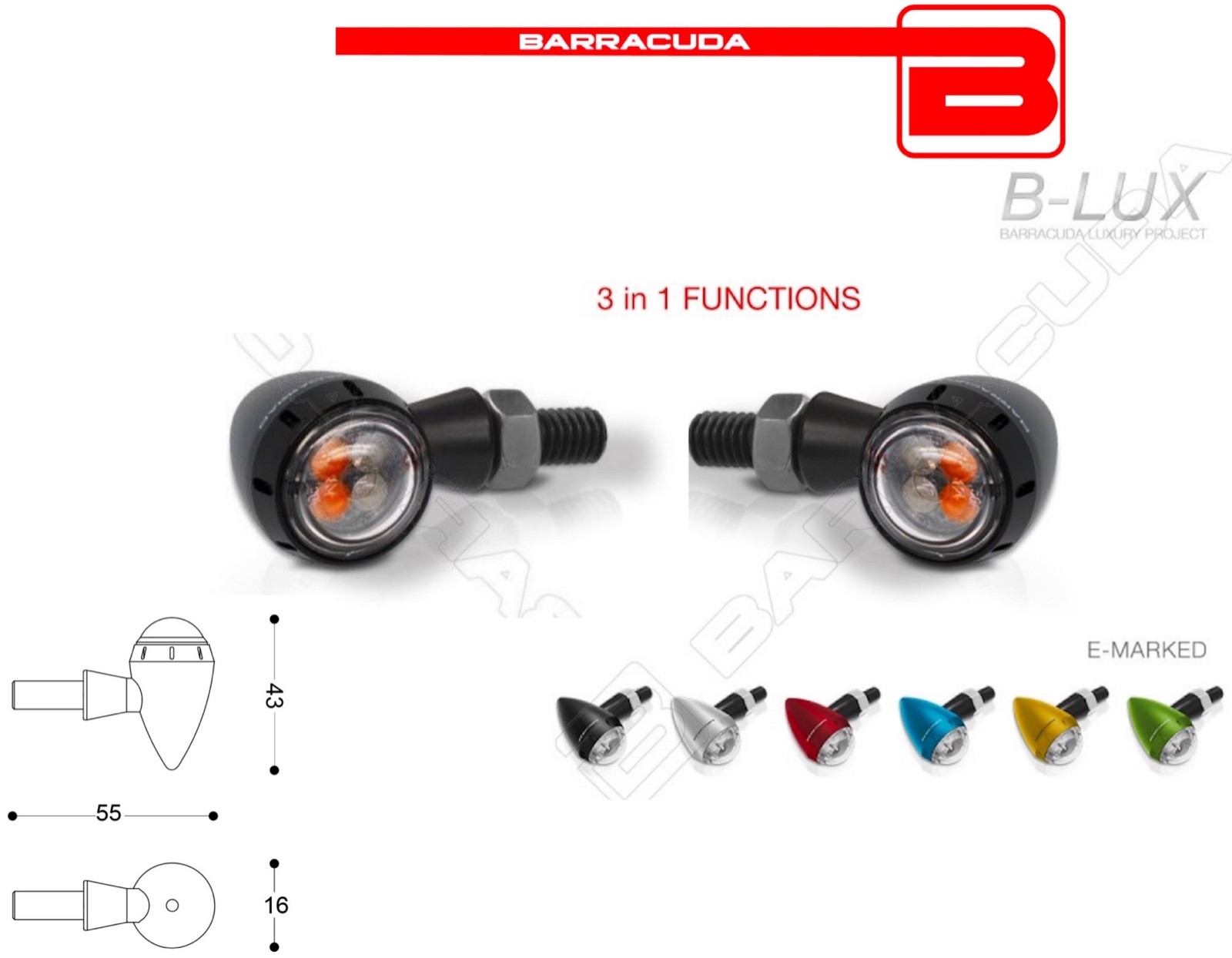 S-LED Arrows 3 BLUX Lights STOP POSITION BETA TR 35 125 TR 35 260 TR 35 50