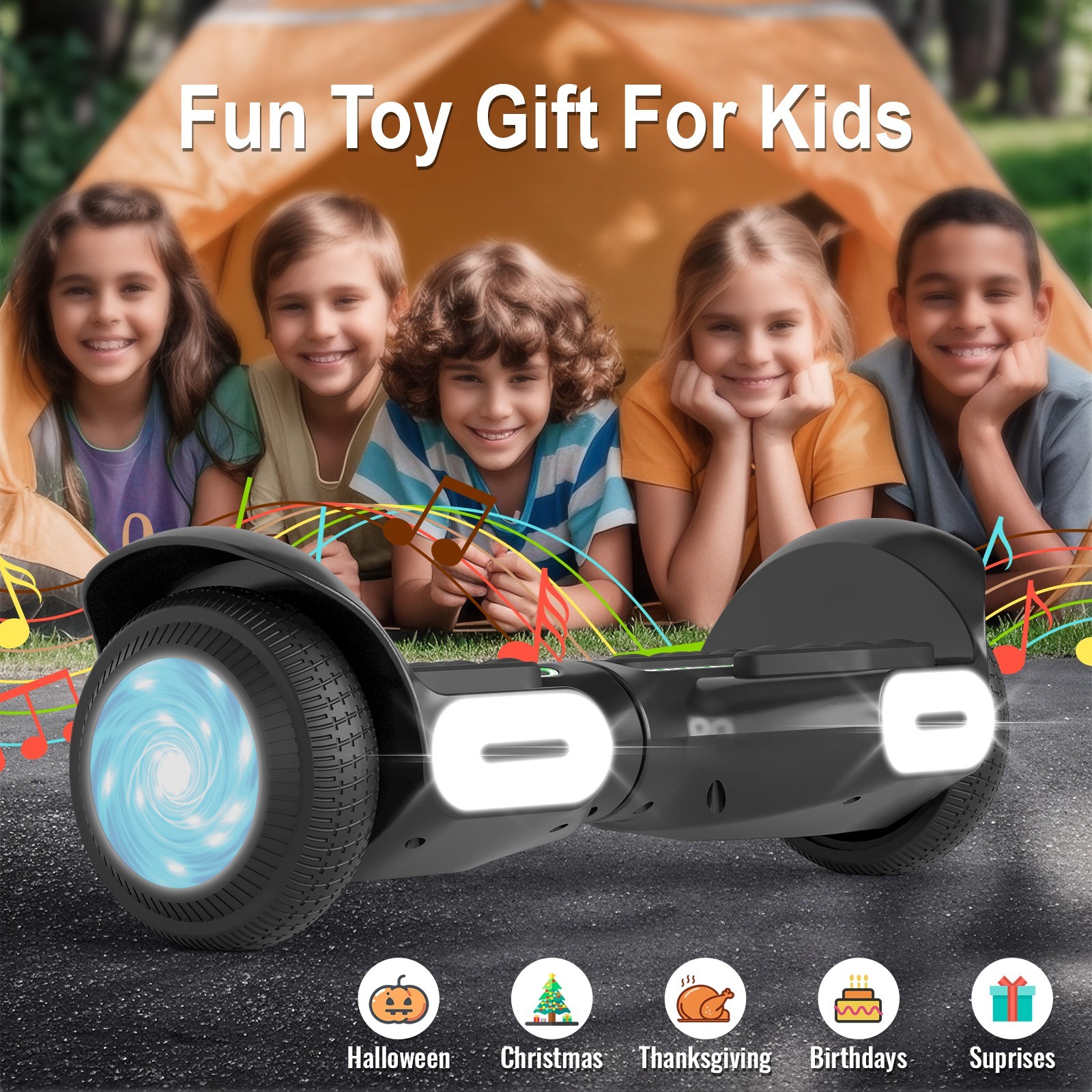 Commugo K3 Adults Off Road 6.5″ Hoverboard Bluetooth 220 lb Weight Limit UL2272
