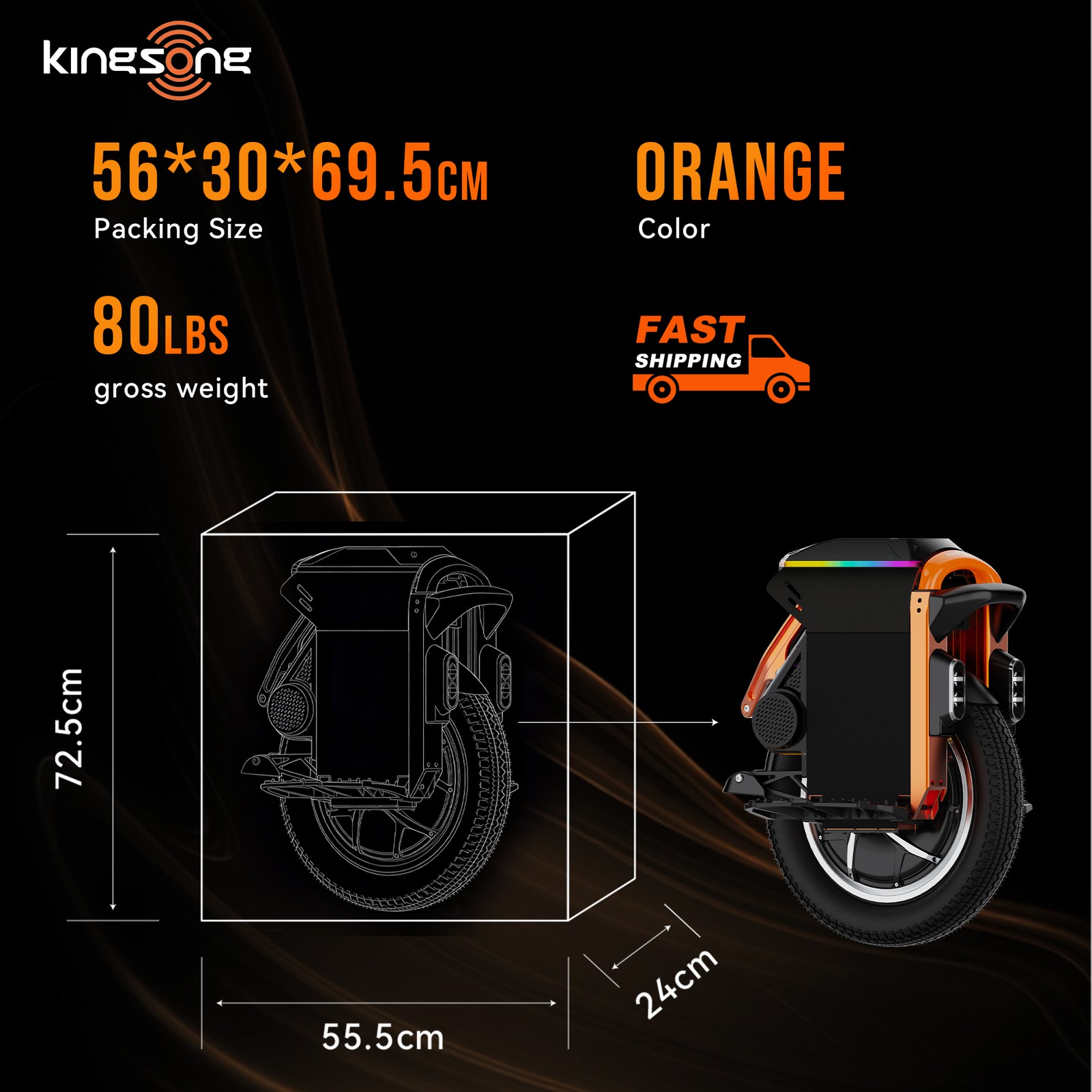 KINGSONG S16 PRO Electric Unicycle for Adults 3000W Powerful Motor Off-Road EUC
