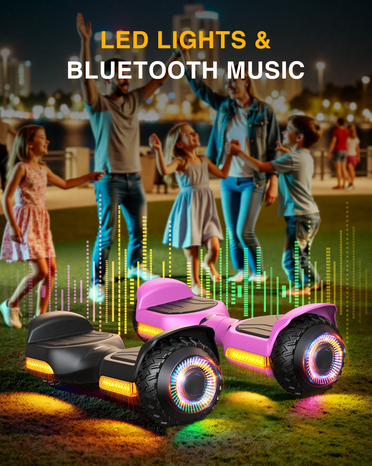 Gyroor G13+K1 6.5” Self Balancing Scooter for Kids with Bluetooth Speaker-Pink