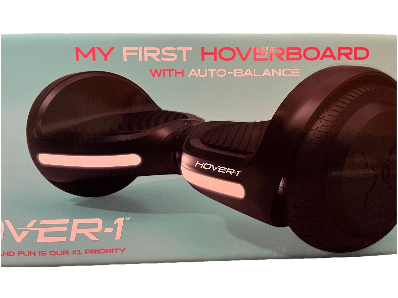 New In Box Hoverboard LED Safety Lights 6.3in Wheels Black Kids & Up