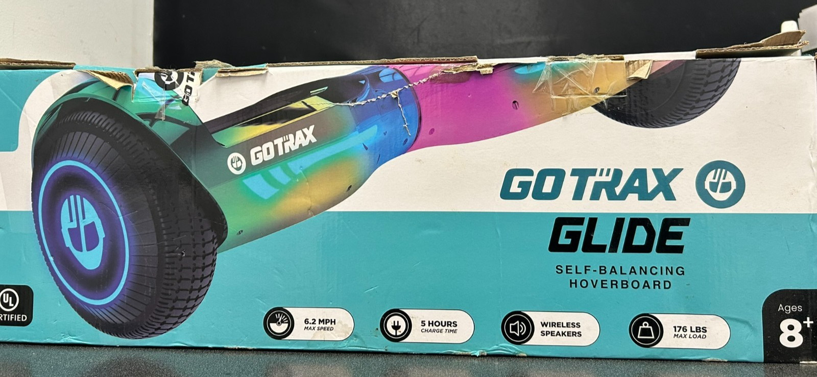 GOTRAX Glide GT-GD-RBW Metallic Rainbow Open Box IP54 FREE SHIPPING📦