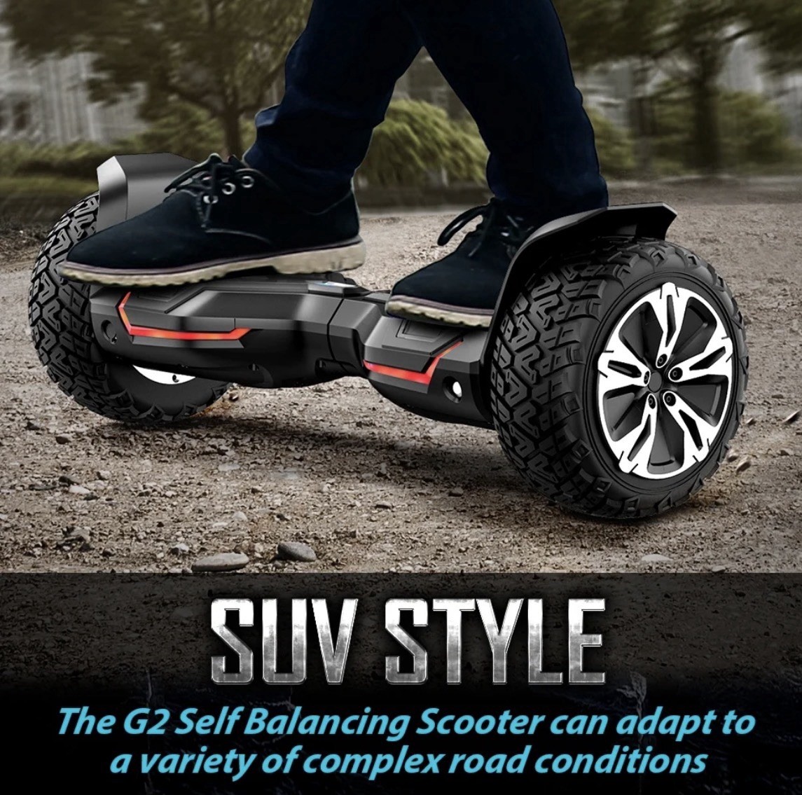 G2 Self Balancing Scooter, 350W Dual Motors, 8.5″ Solid Rubber Tires
