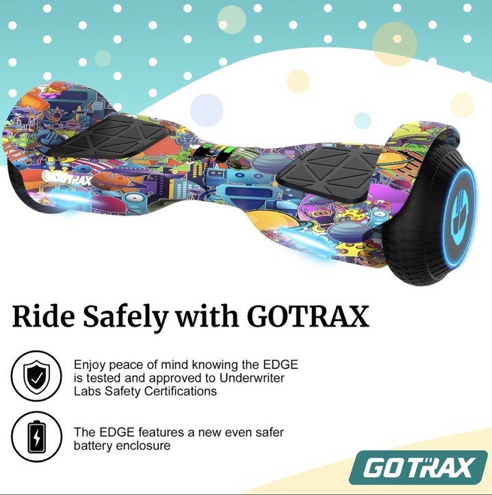 GOTRAX EDGE Self-Balancing Scooter, 6.5″ Tires, Dual 200W Motors, galaxy design