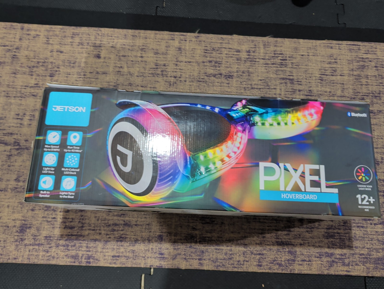 Jetson Pixel Electric Hoverboard With Bluetooth Speaker, LED Lights White – New.