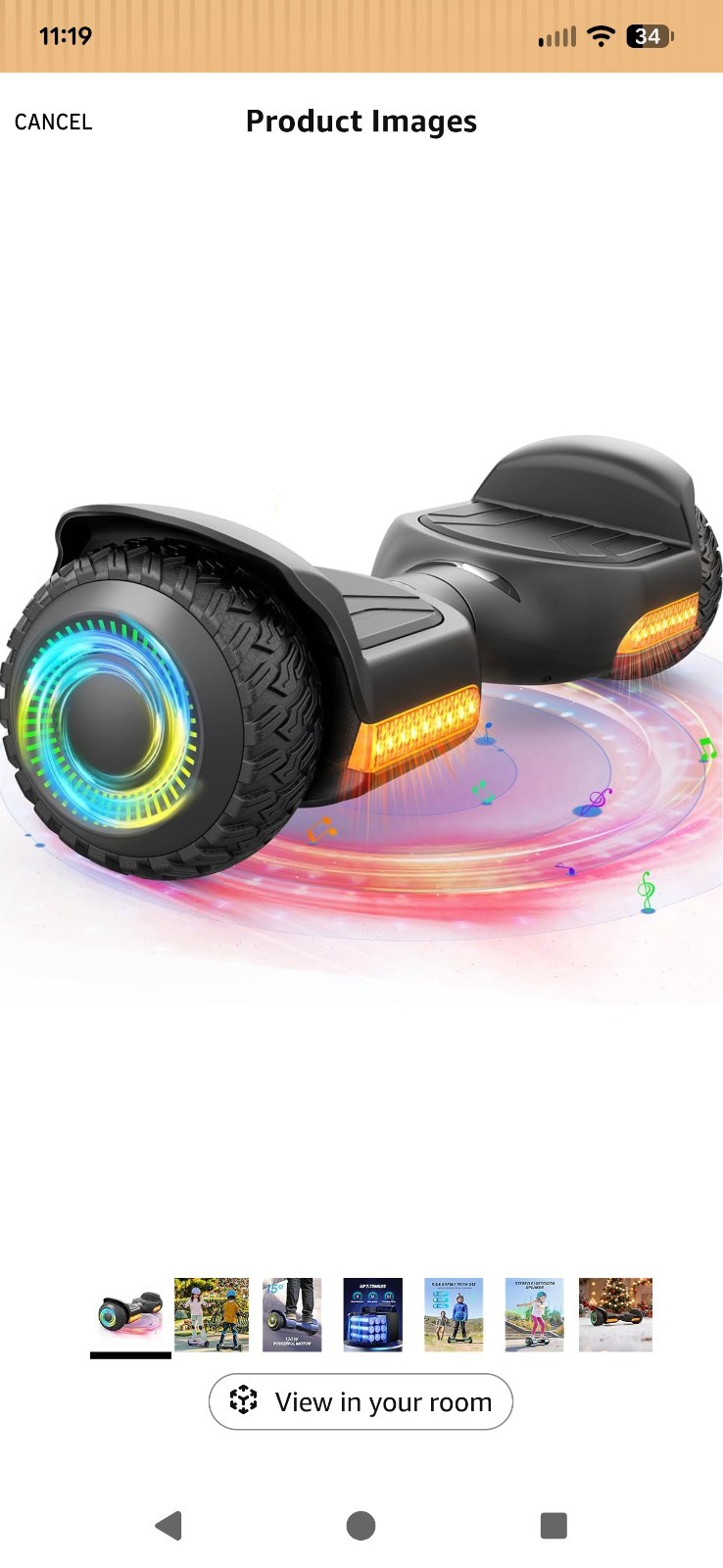 G13 Self Balancing Scooter Black UL2272 Certified Bluetooth Battery Safety