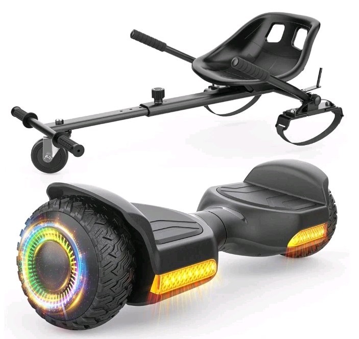 Gyroor S Self-Balancing Scooter Hoverboard w/ Seat Attachment, Certified UL 2272
