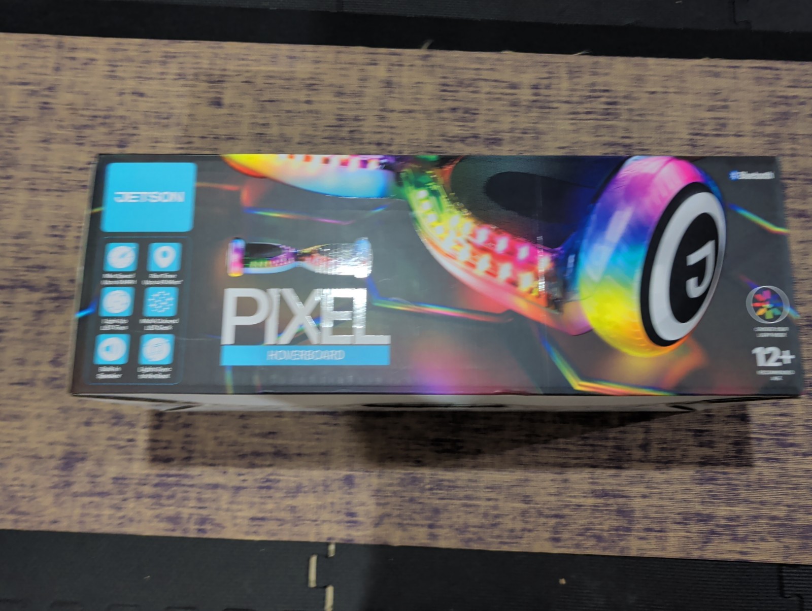 Jetson Pixel Electric Hoverboard With Bluetooth Speaker, LED Lights White – New.