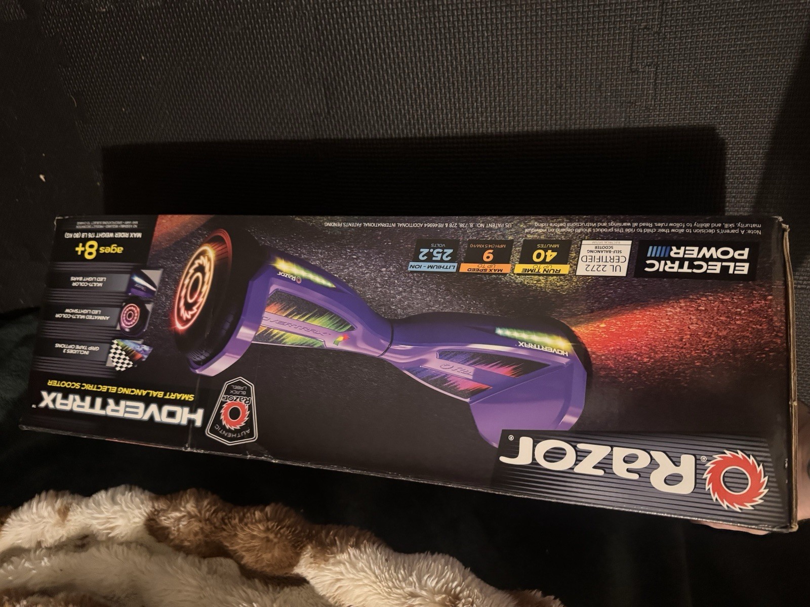 Razor Hovertrax Smart Self-Balancing Scooter Purple LED Bluetooth 9mph