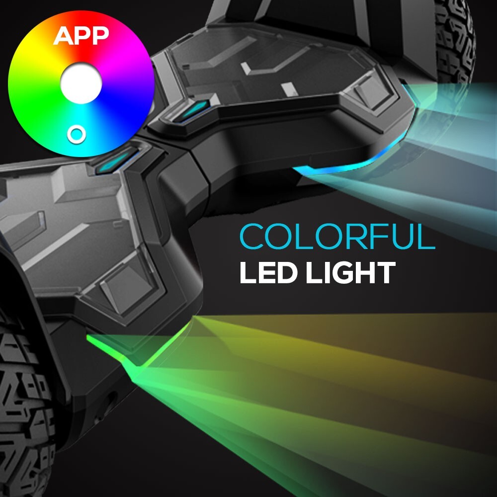 Gyroor Warrior All Terrain Self-Balancing Scooter Bluetooth Speaker LED Lights