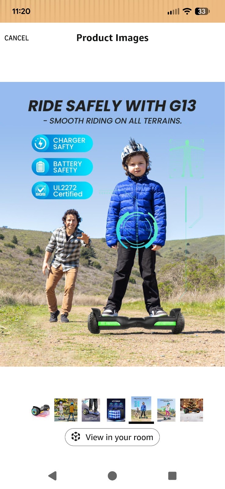 G13 Self Balancing Scooter Black All-Terrain 120W Motor UL2272 Bluetooth Speaker