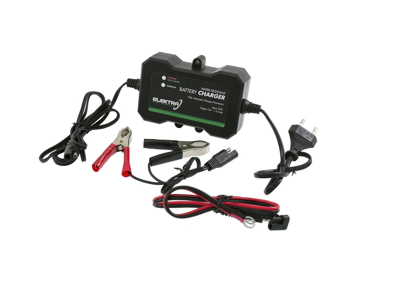 CARICABATTERIA MANTENITORE CARICA ELEKTRA 1,25 AH per TUTTE le MOTO SCRAMBLER