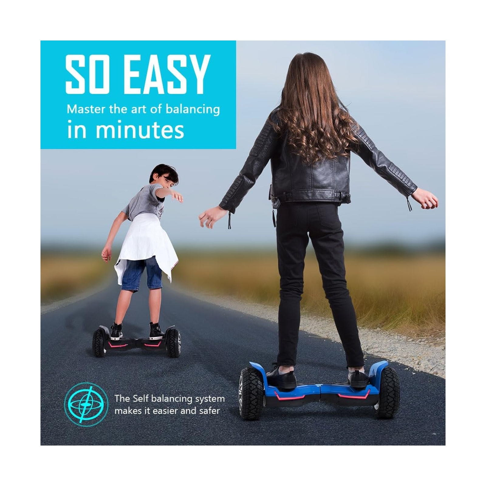 Gyroor Warrior 8.5 inch All Terrain Off Road Hoverboard with Bluetooth Speake…