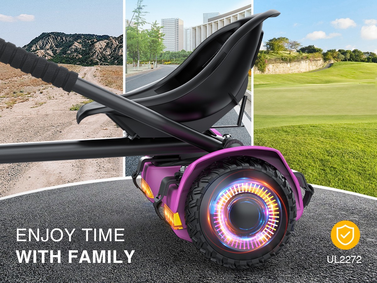 Gyroor G13+K1 6.5” Self Balancing Scooter for Kids with Bluetooth Speaker-Pink