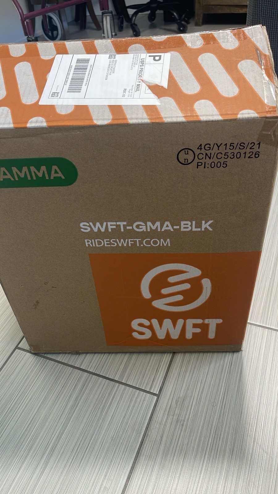 SWFT GMA Self Balancing Scooter Hoverboard UL Certified Foldable Black