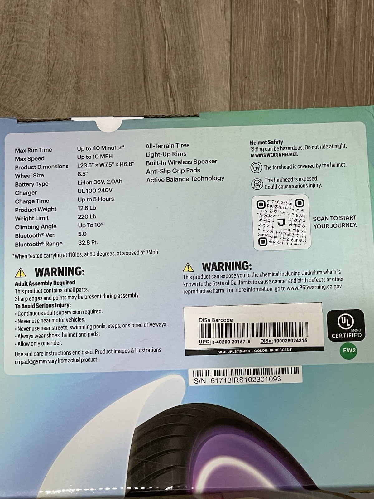 Jetson Plasma X LavaTech Hoverboard Blutooth- New