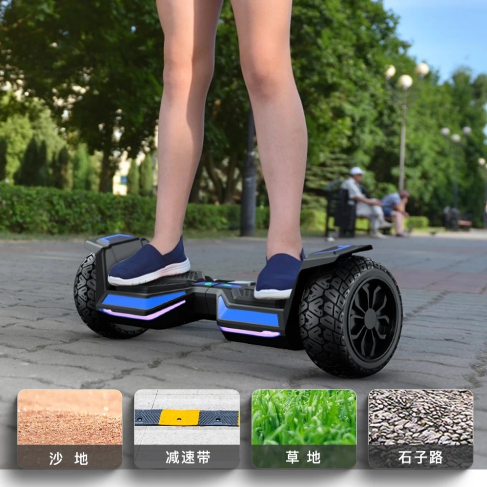 8.5 In All Terrain Self Balancing Scooter with Bluetooth Speakers & LED Lights