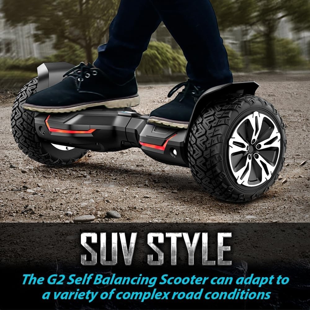 Warrior 8.5 Inch All Terrain off Road Scooter with Bluetooth Speakers and LED Li