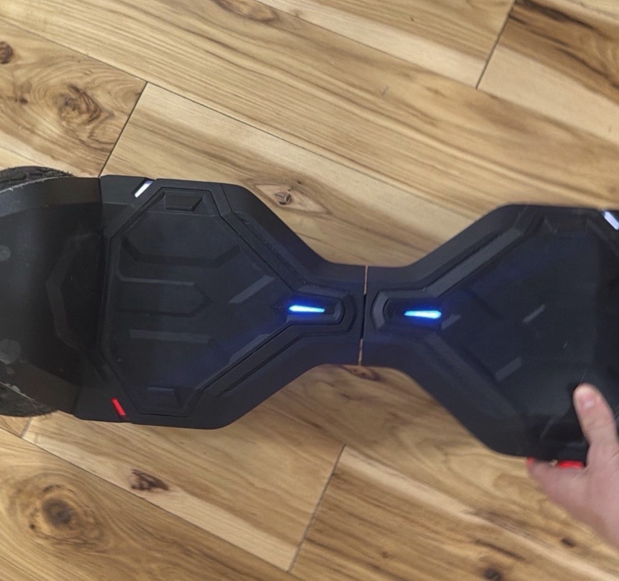 Gyroor Black Self Balancing Scooter 10 mph Bluetooth Speakers LED Lights