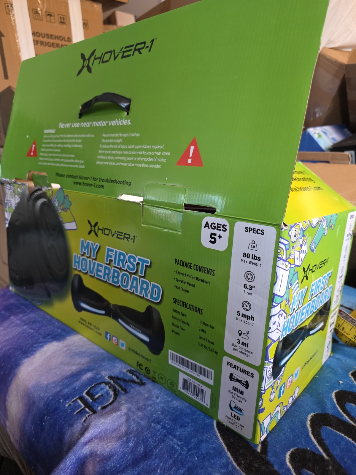Hover-1 My First Hoverboard Kids Mini Black 6.3” Wheels, Tested Working