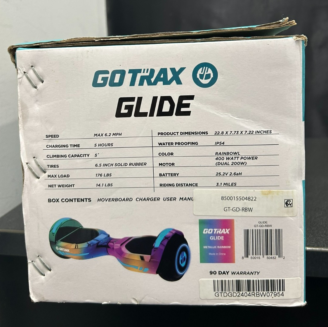 GOTRAX Glide GT-GD-RBW Metallic Rainbow Open Box IP54 FREE SHIPPING📦