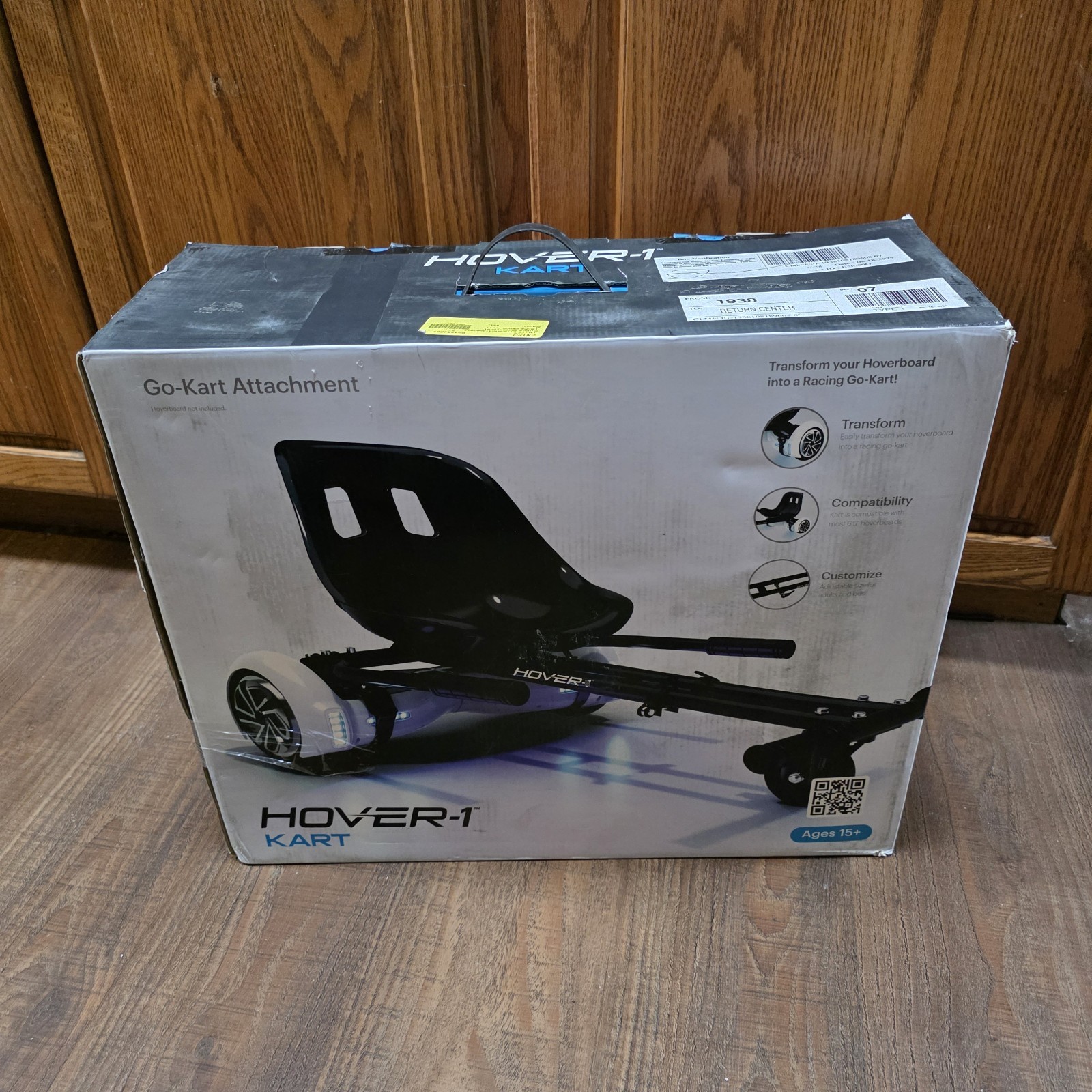Hoverboard Kart Attachment, Black, Open Box Complete, by HOVER-1