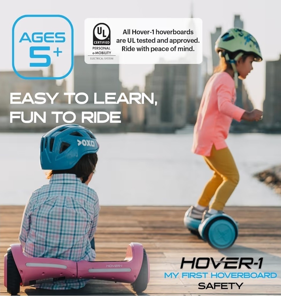 Hover-1 My First Hoverboard Kids Mini Black 6.3” Wheels, Tested Working