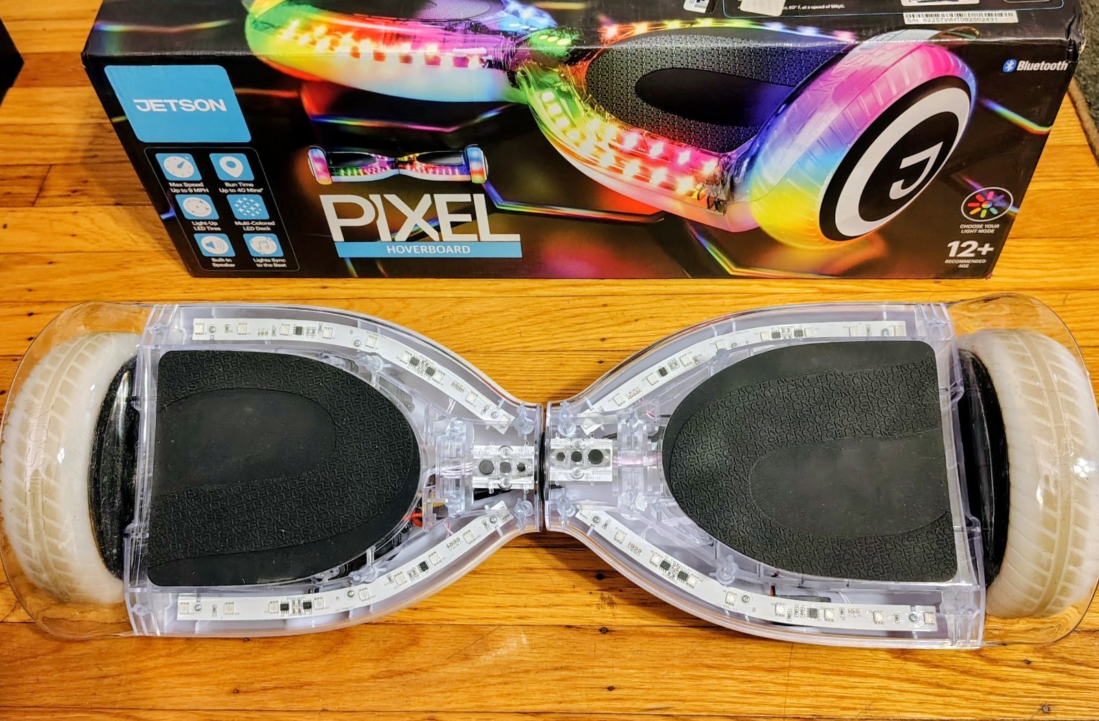 Jetson Pixel Self-Balancing Scooter Clear LED Tires, Bluetooth Speaker