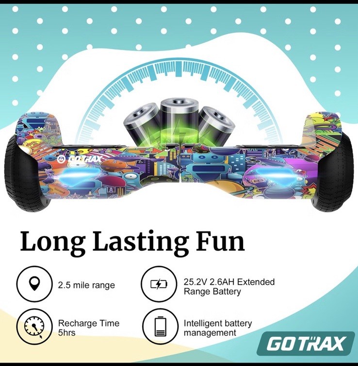 GOTRAX EDGE Self-Balancing Scooter, 6.5″ Tires, Dual 200W Motors, galaxy design