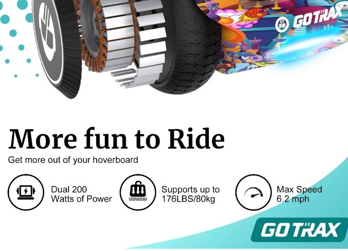 GOTRAX EDGE Self-Balancing Scooter, 6.5″ Tires, Dual 200W Motors, galaxy design