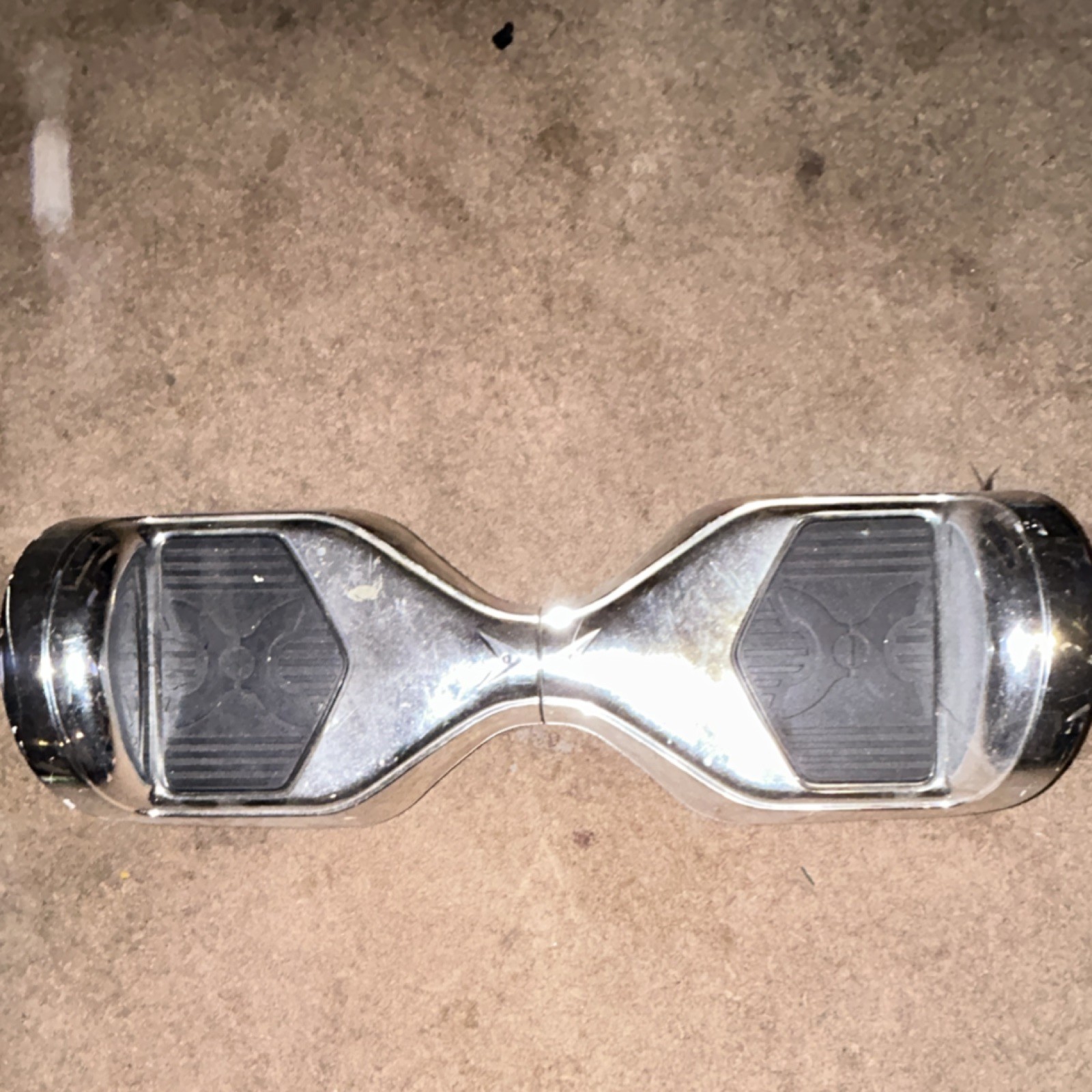 Silver Self Balancing Scooter Hoverboard Chrome device is certified by UL2272