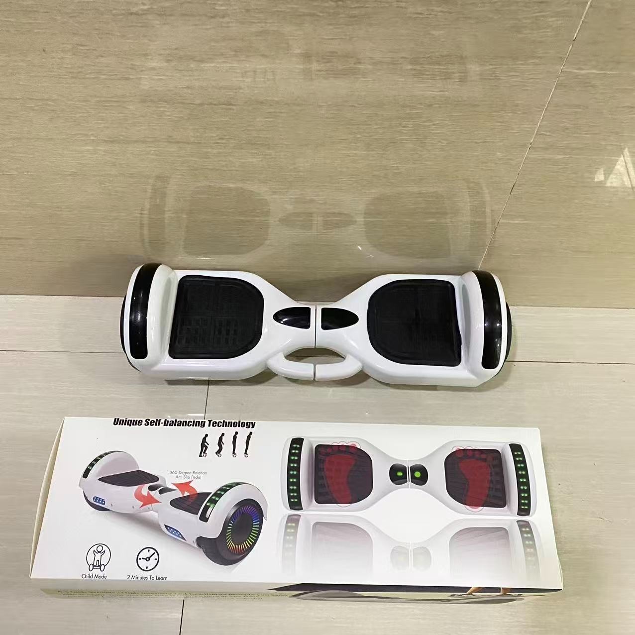 VIBIKE Self Balancing Electric Scooter, 6.5” Two-Wheel Hoverboard with LED Light
